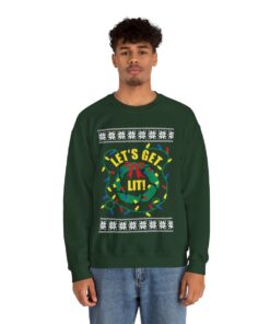 Get Lit Ugly Xmas Sweatshirt For Men