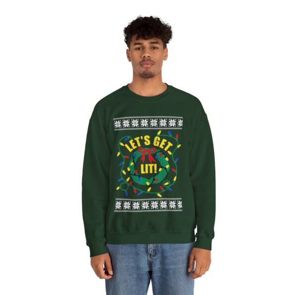 Get Lit Ugly Xmas Sweatshirt For Men