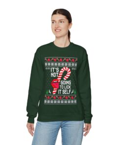Candy Cane Ugly Christmas Sweatshirt Womens