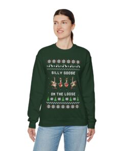 Silly Goose Ugly Christmas Sweatshirt Womens