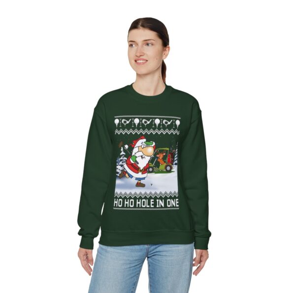 Santa Playing Golf Ugly Christmas Sweatshirt Womens