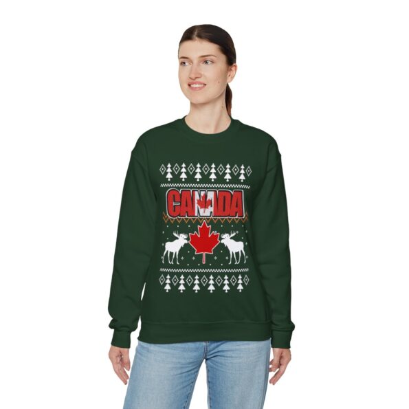 Canada Maple Leaves Ugly Christmas Sweatshirt Womens