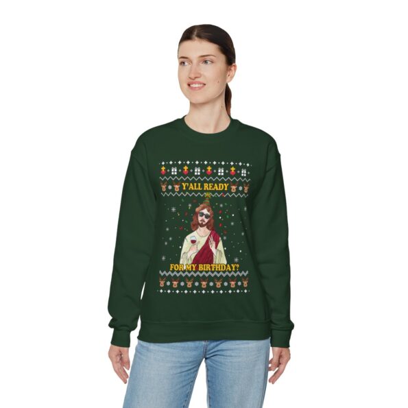 Happy Birthday Jesus Ugly Christmas Sweatshirt Womens