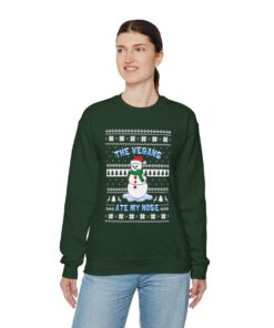 The Vegans Ate Snowman Nose Christmas Sweatshirt Ugly