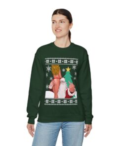 Santa With Sexy Girl Christmas Sweatshirt Ugly