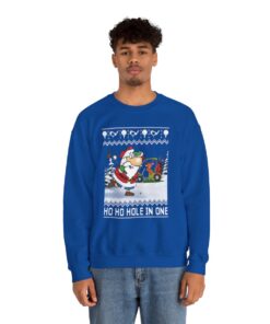 Santa Playing Golf Ugly Xmas Sweatshirt