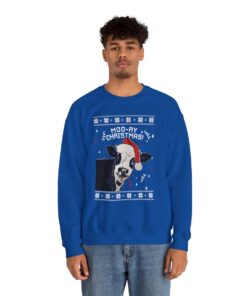Moory Christmas Cow Ugly Xmas Sweatshirt
