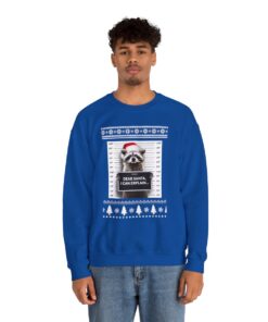 Dear Santa I Can Explain Raccoon Ugly Xmas Sweatshirt