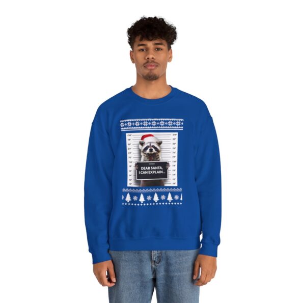 Dear Santa I Can Explain Raccoon Ugly Xmas Sweatshirt