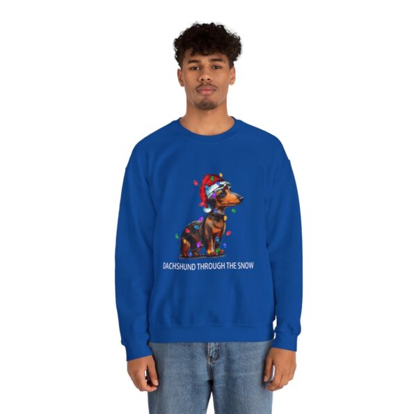 Dachshund Through The Snow Christmas Sweatshirt Ugly