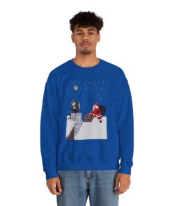 Funny Santa Claus And The Thief Ugly Xmas Sweatshirt