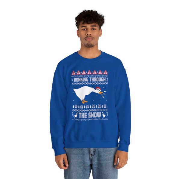 Honking Through The Snow Goose Ugly Xmas Sweatshirt