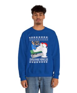 Christmas Miracles Snowman Ugly Xmas Sweatshirt
