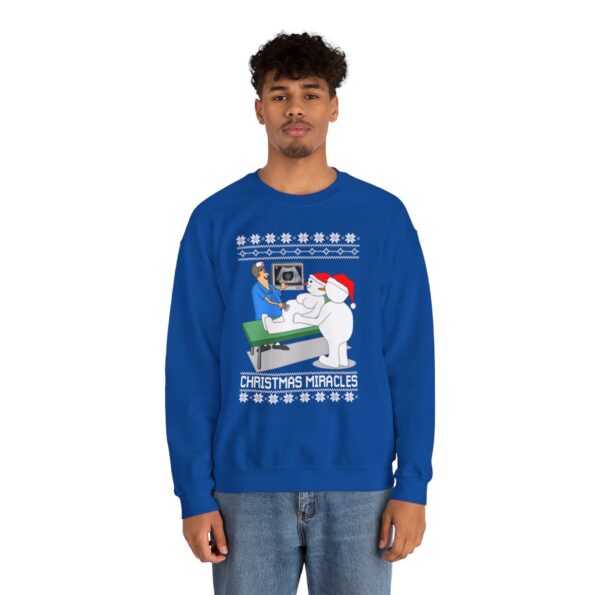 Christmas Miracles Snowman Ugly Xmas Sweatshirt
