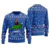 Black Cat Ugly Christmas Sweater Royal