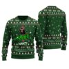 Black Cat Ugly Sweater Forest Green