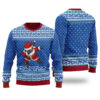 Black Santa Ugly Christmas Sweater Royal