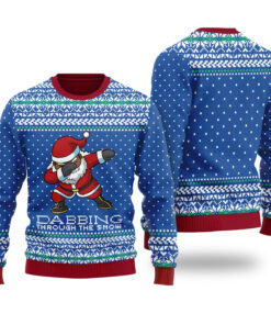 Black Santa Ugly Christmas Sweater Royal