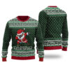 Black Santa Ugly Sweater Forest Green