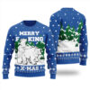Cheeky Polar Bear Ugly Christmas Sweater Royal