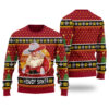 Cowboy Santa Christmas Sweater Cardinal Red