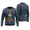 Crocing Around The Christmas Tree Ugly Christmas Sweater Navy