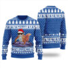 DJ Squirrel Ugly Christmas Sweater Royal