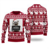 Dear Santa I Can Explain Raccoon Ugly Sweater Cardinal Red