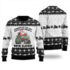 Farming All The Way Santa Truck Sleigh Ugly Sweater Black