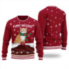 Feliz Navidad Cat Christmas Sweater Cardinal Red