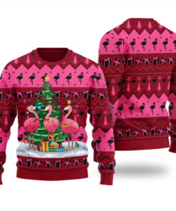 Flamingo Ugly Sweater Cardinal Red