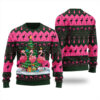 Flamingo Ugly Sweater Forest Green