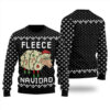Fleece Navidad Ugly Christmas Sweater Black