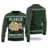 Fleece Navidad Ugly Christmas Sweater Forest Green