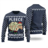 Fleece Navidad Ugly Christmas Sweater Navy