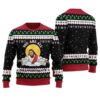 Funny Christian Joke Ugly Christmas Sweater Black