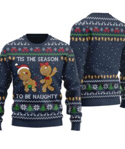 Funny Christmas Cookies Funny Ugly Christmas Sweater Navy