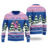 Funny Drunk Flamingo Ugly Christmas Sweater Royal