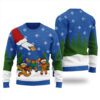 Funny Gingerbread Snap Christmas Sweater Royal