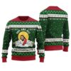 Funny Jesus Joke Ugly Sweater Forest Green