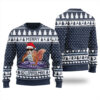 Funny Squirrel Ugly Christmas Sweater Navy