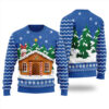 Gingerbread House Christmas Sweater Royal