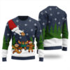 Gingerbread Oh Snap Ugly Christmas Sweater Navy