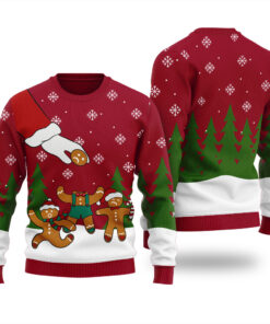 Gingerbread Oh Snap Ugly Sweater Cardinal Red