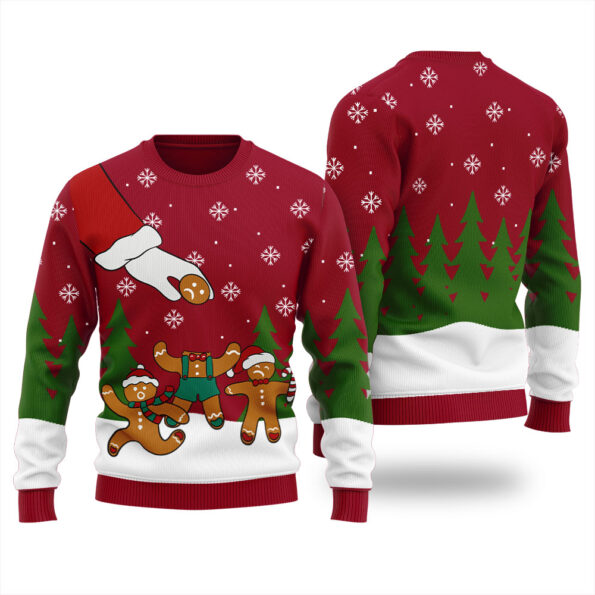 Gingerbread Oh Snap Ugly Sweater Cardinal Red