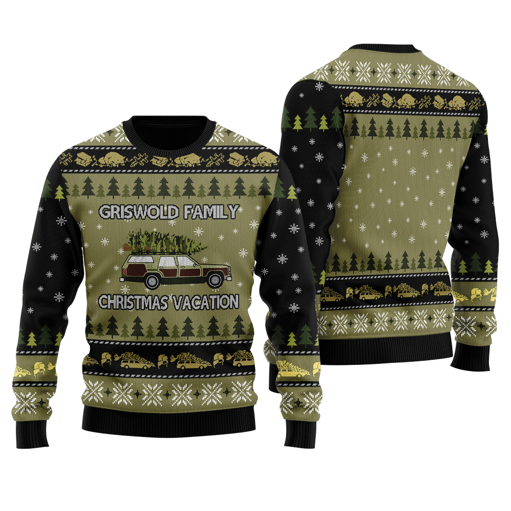 Griswold Family Christmas Vacation Ugly Christmas Sweater Black 1 Griswold Family Christmas Vacation Ugly Christmas Sweater Black