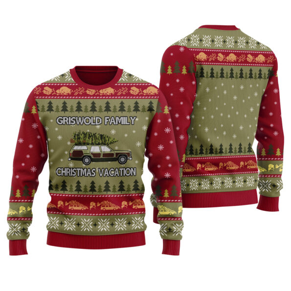 Griswold Family Christmas Vacation Ugly Sweater Cardinal Red