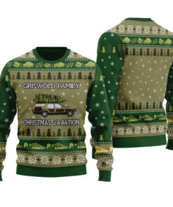 Griswold Family Christmas Vacation Ugly Sweater Forest Green