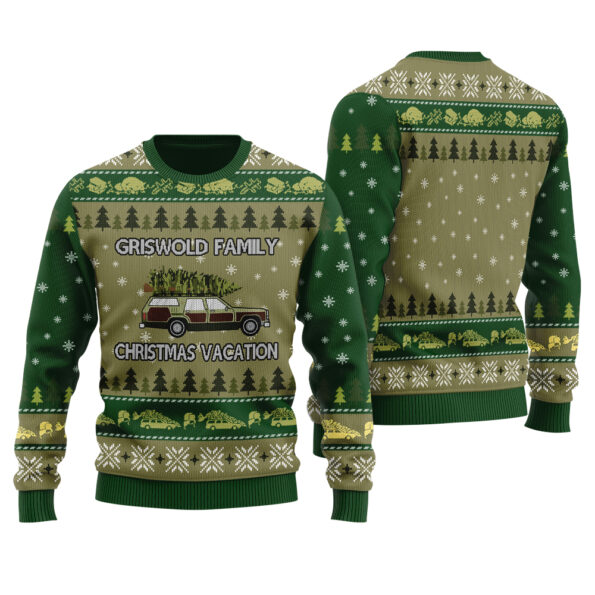 Griswold Family Christmas Vacation Ugly Sweater Forest Green