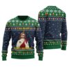 Happy Birthday Jesus Ugly Christmas Sweater Navy